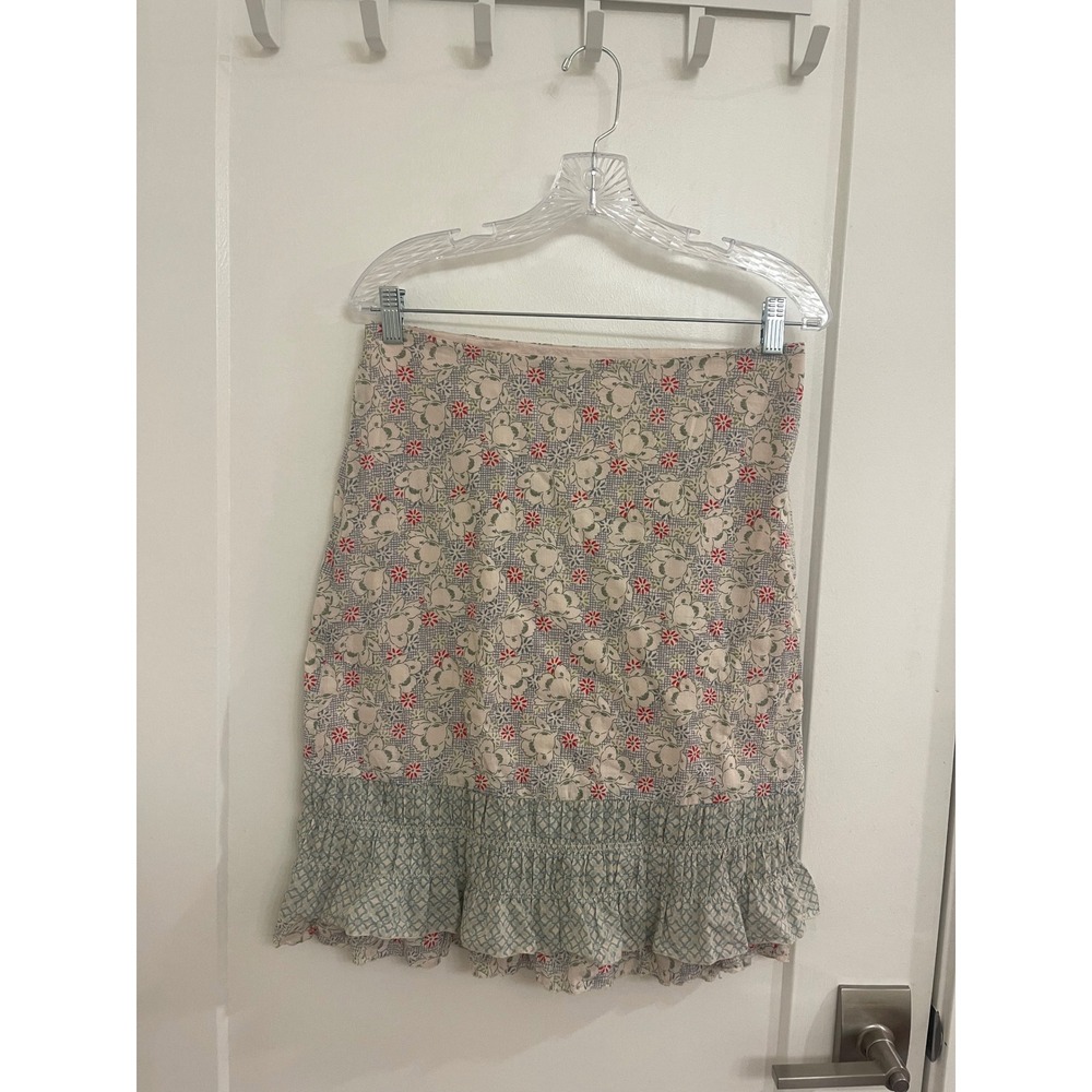 Vintage Y2K American Eagle Cotton Frill Blue Midi‎ Skirt Coquette